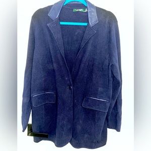 Lauren Ralph Lauren Navy Sweater
Blazer Jacket Coat Faux Leather